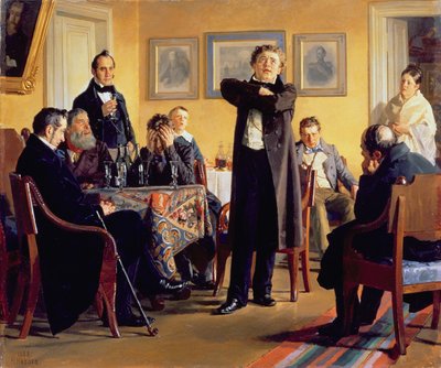 The Actor Pavel Stepanovich Mochalov Among His Admirers by Nikolai Vasilievich Nevrev